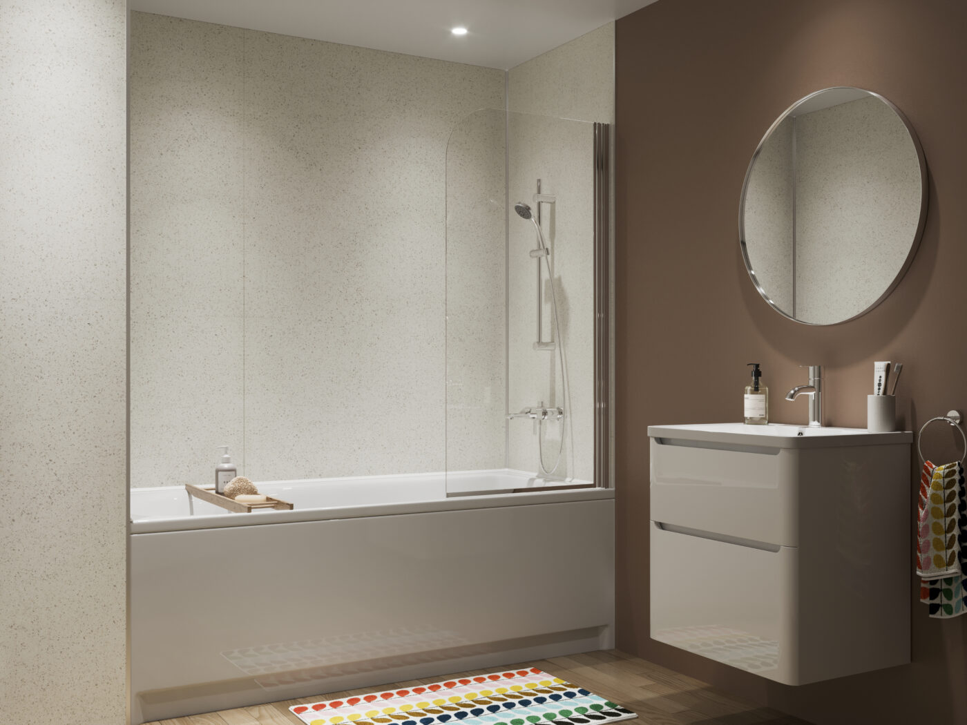 Nuvola Terrazzo Bathroom Wall Panels – Showerwall