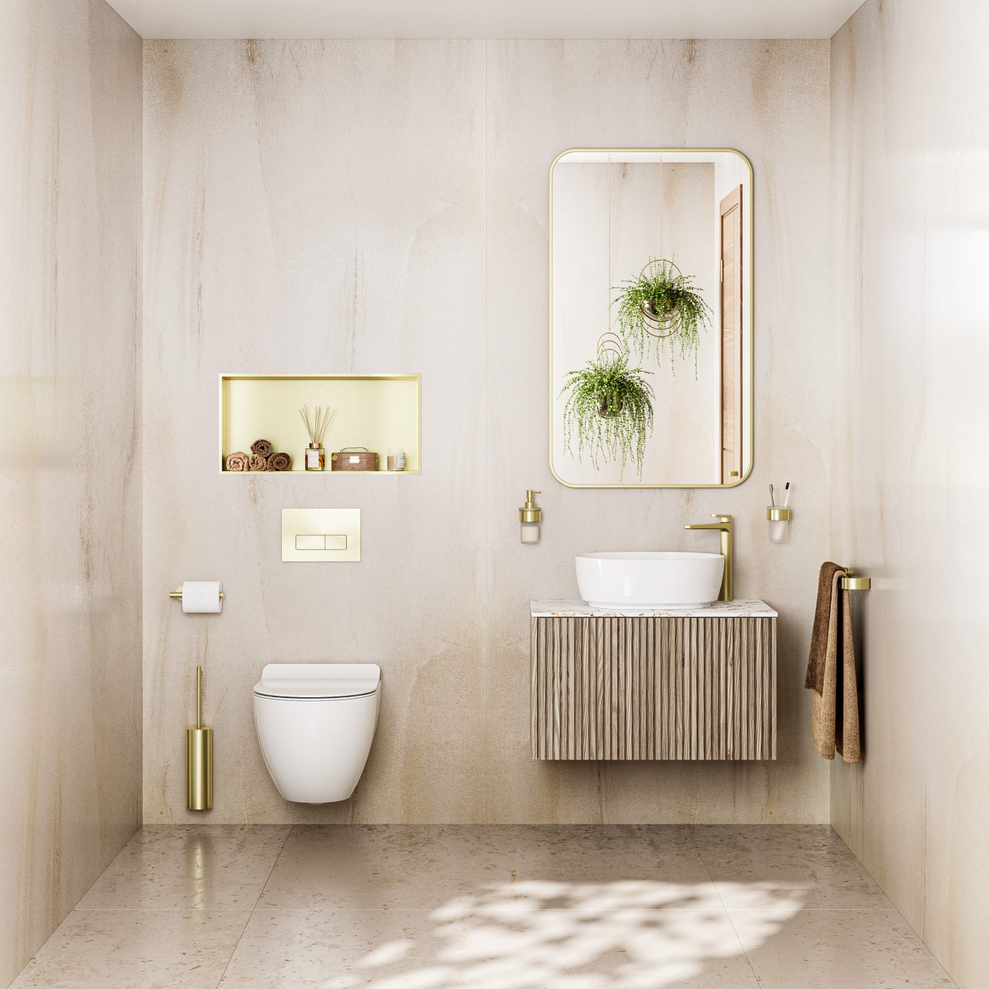 Indiana Limestone Bathroom Wall Panels