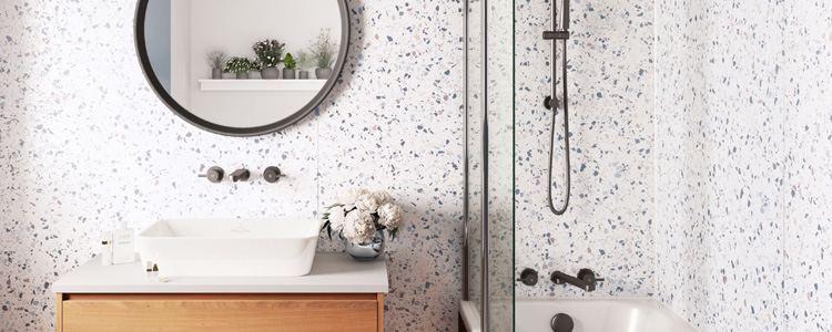 Showerwall bathroom wall panels are a practical choice in compact spaces
