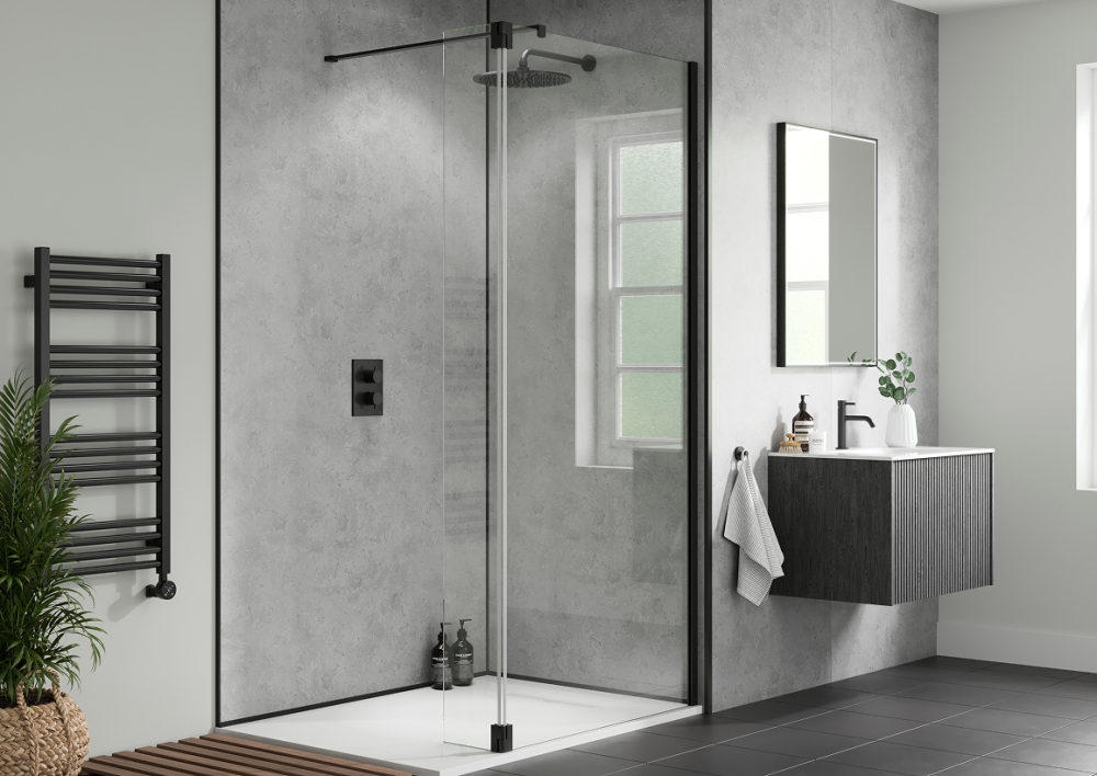 pearl grey bathroom wall panels