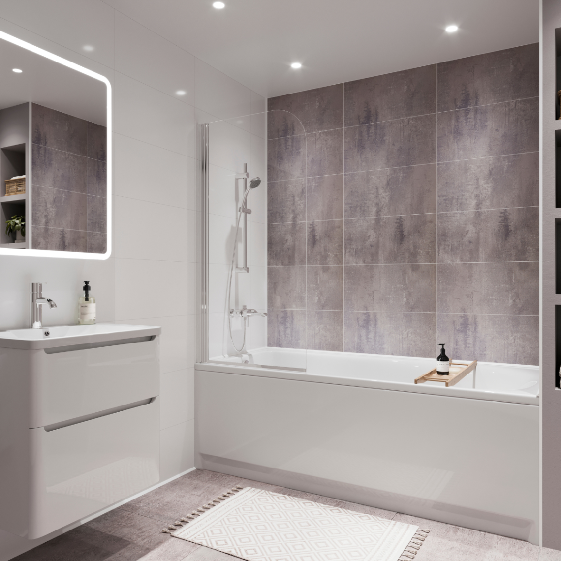 swt05 cement tile & swt11 snow white tile lifestyle