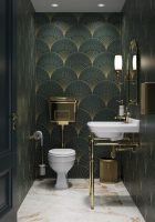 deco emerald bathroom wall panels