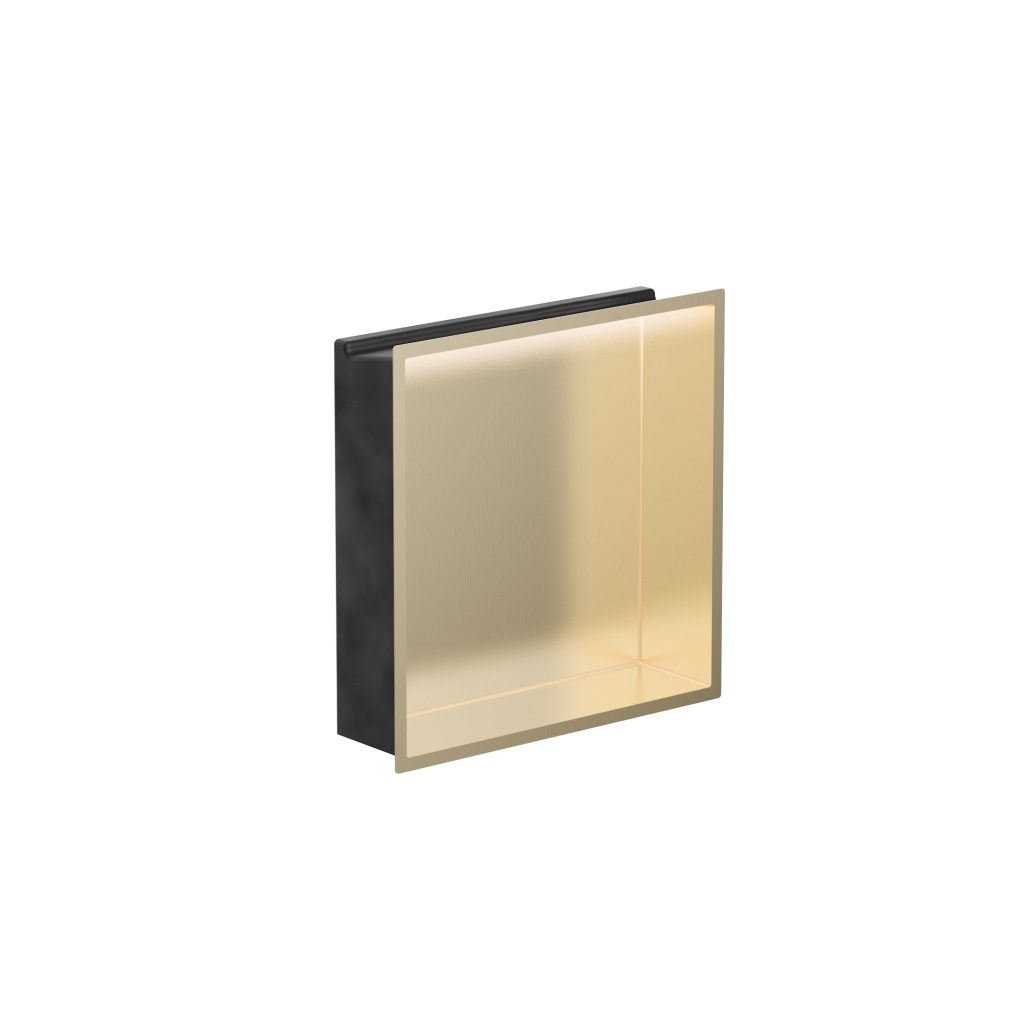 square brushed brass led 80mm
